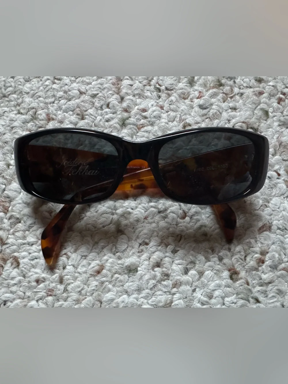 Vintage Frederic Fekkai Tortoiseshell Rectangle Sunglasses